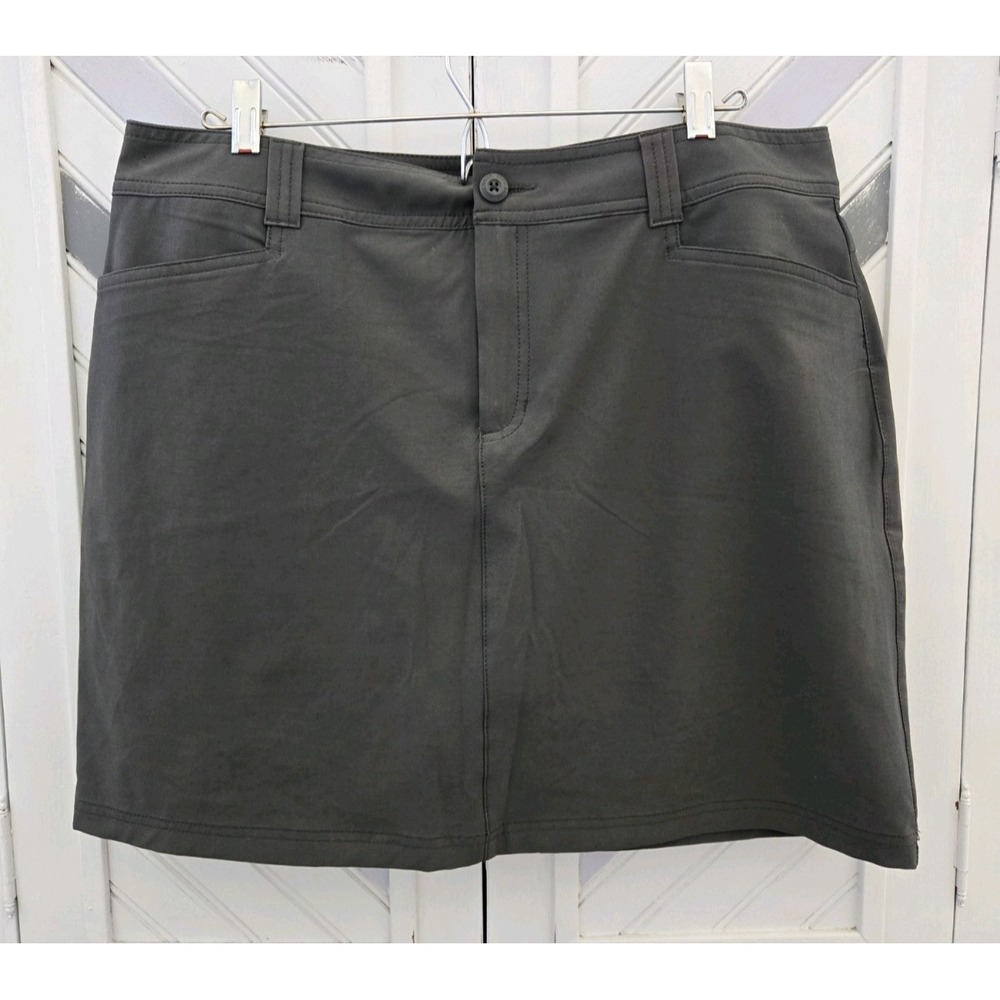 Eddie Bauer Women's Size 12‎ Dark Gray Activewear Outdoor Skort Skirt Shorts